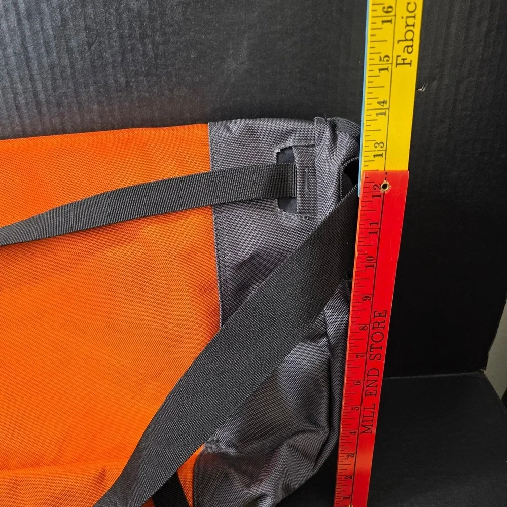 Nike Messenger Bag Orange Gray Nylon Vintage Y2K Crossbody Large Biking Backpack
